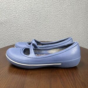 Crocs Crocband Mary Jane Shoes Womens Size 10 Blue‎ Comfort Loafer Lightweight